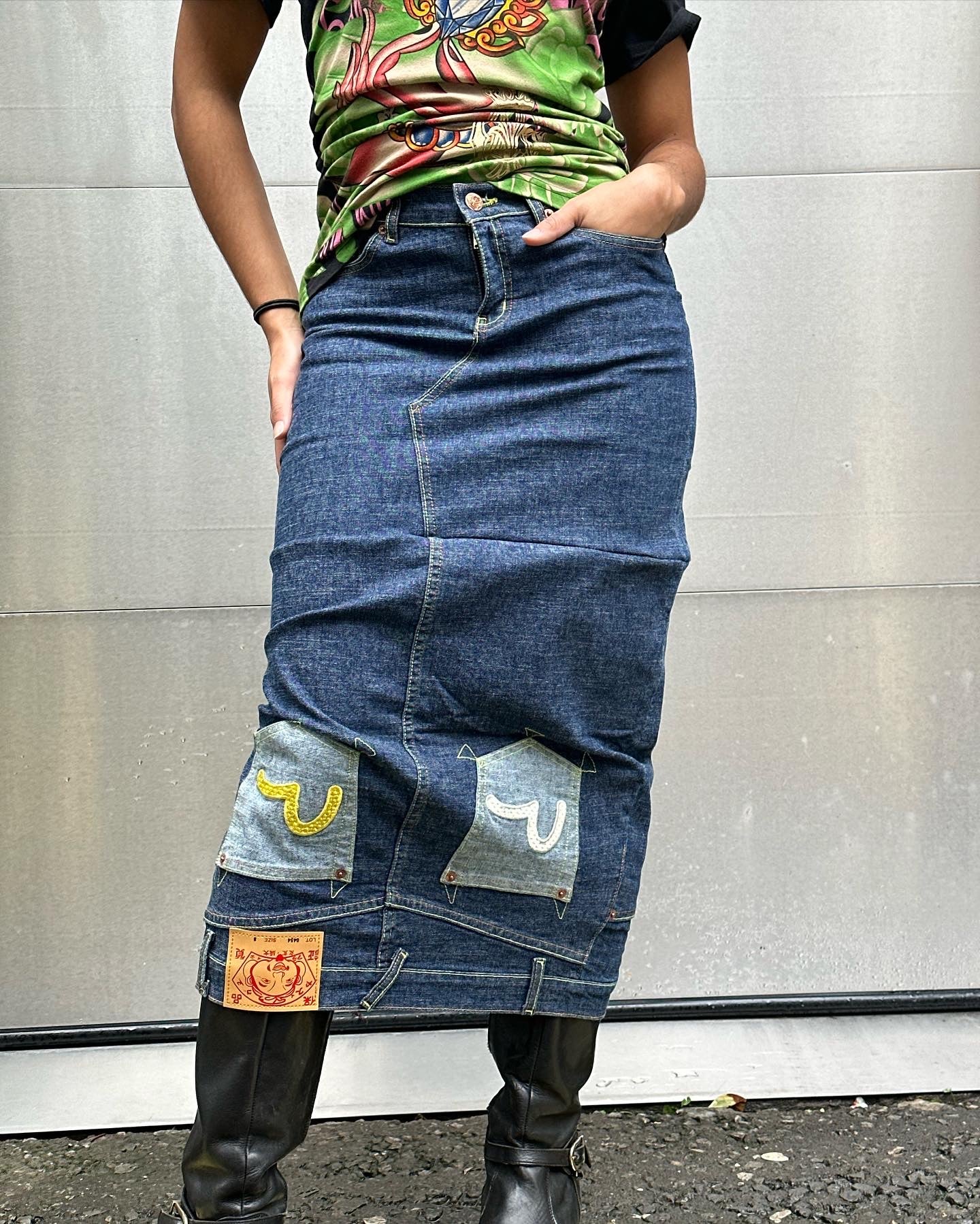Evisu Reworked Long Skirt by Bella Patterson